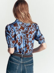 Boden Blue Penelope Viscose Top - Image 3 of 6