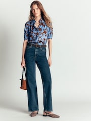Boden Blue Penelope Viscose Top - Image 4 of 6