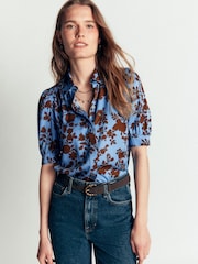 Boden Blue Penelope Viscose Top - Image 5 of 6