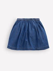 Boden Blue Woven Button-through Skirt - Image 5 of 6