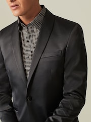 Black Satin Tuxedo Jacket - Image 4 of 10