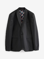 Black Satin Tuxedo Jacket - Image 6 of 10