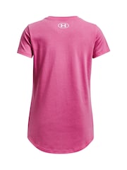 Under Armour Pink Sportstyle Logo Short Sleeve T-Shirt - Image 2 of 2