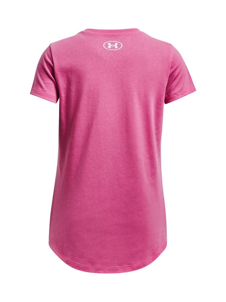 Under Armour Pink Sportstyle Logo Short Sleeve T-Shirt - Image 2 of 2