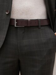 Brown Leather Follicle Detail Belt - Image 1 of 3
