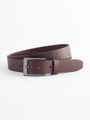 Brown Leather Follicle Detail Belt - Image 2 of 3
