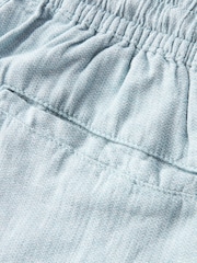 Blue Cotton Linen Dock Shorts - Image 5 of 7
