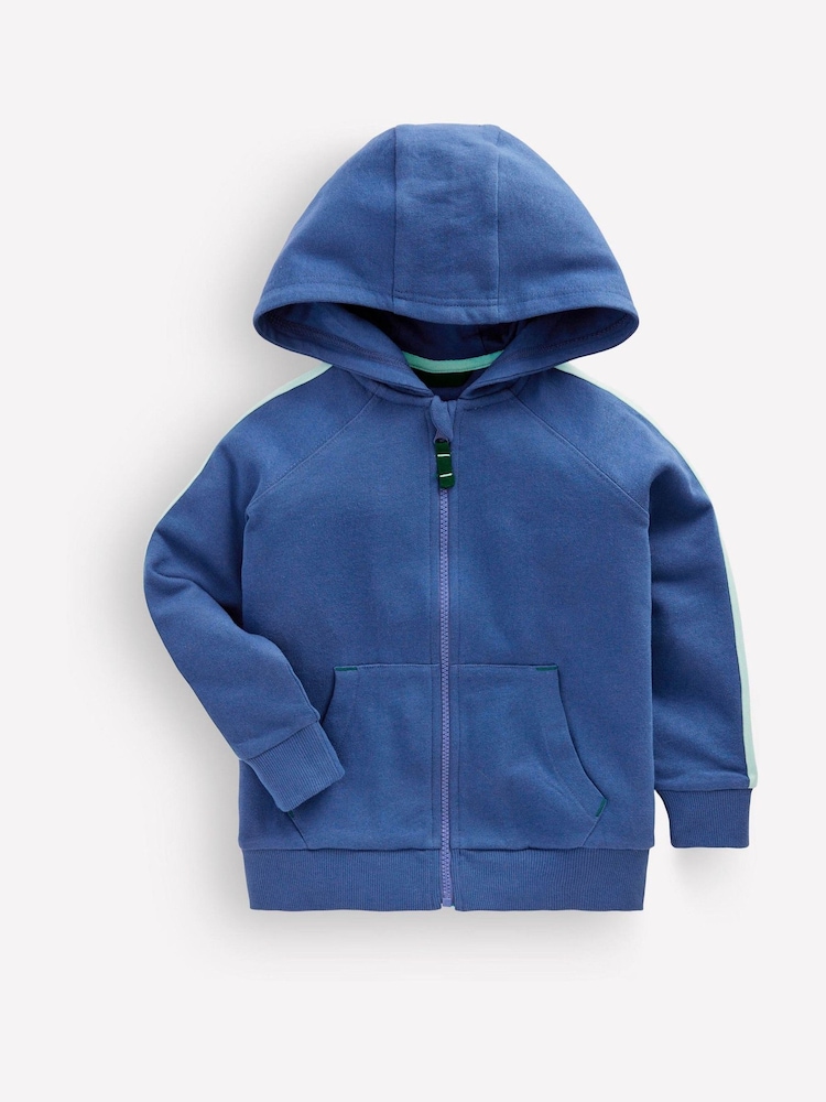 Boden Blue Tape Detail Zip-Through Hoodie - Image 1 of 3