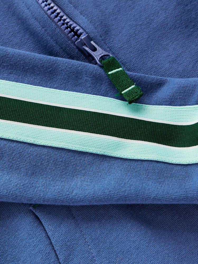 Boden Blue Tape Detail Zip-Through Hoodie - Image 3 of 3