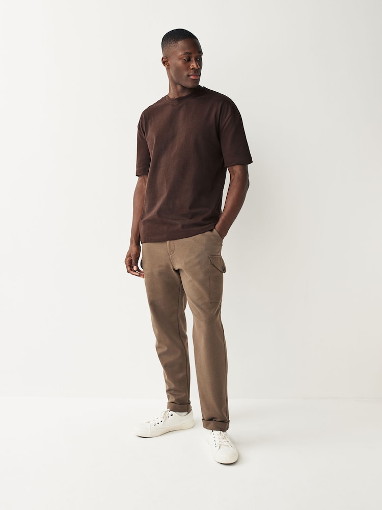 Brown Relaxed Fit Heavyweight Cotton T-Shirt - Image 2 of 7