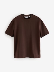 Brown Relaxed Fit Heavyweight Cotton T-Shirt - Image 5 of 7