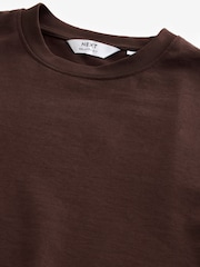 Brown Relaxed Fit Heavyweight Cotton T-Shirt - Image 6 of 7