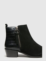 Schuh Black Cara Suede Side Zip Boots - Image 4 of 4