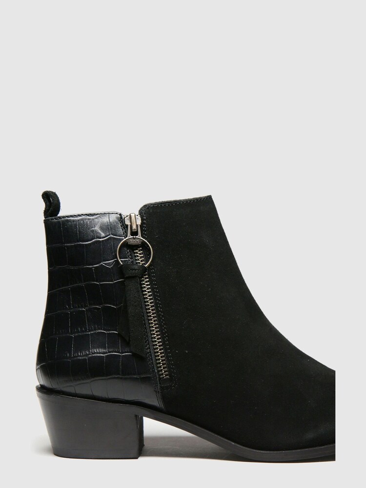 Schuh Black Cara Suede Side Zip Boots - Image 4 of 4