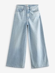 Bleach Wash 100% Cotton Palazzo Wide Leg Jeans - Image 6 of 7