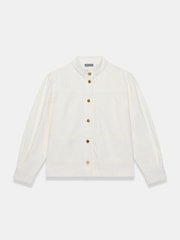 Mint Velvet White Lace Trim Denim Jacket - Image 7 of 8