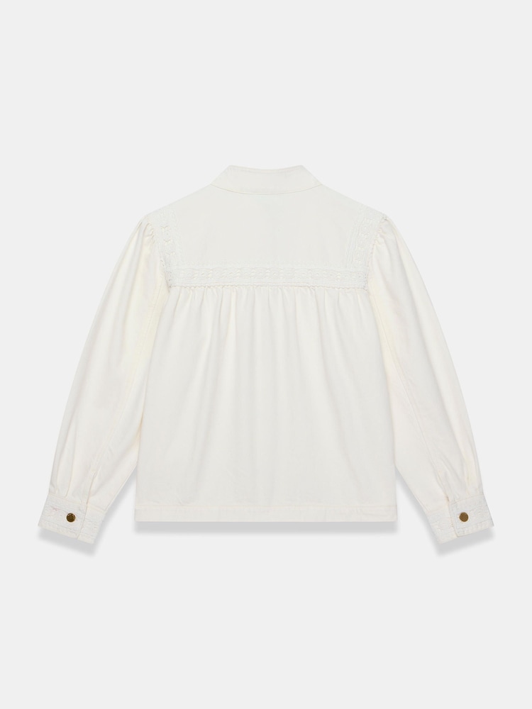 Mint Velvet White Lace Trim Denim Jacket - Image 8 of 8 Mint Velvet White Lace Trim Denim Jacket - Image 8 of 8