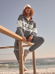 Self. Grey Half Zip Sweatshirt - Image 2 of 8