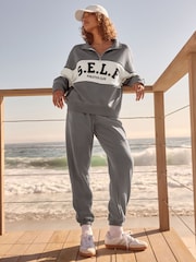Self. Grey Half Zip Sweatshirt - Image 3 of 8