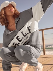 Self. Grey Half Zip Sweatshirt - Image 5 of 8