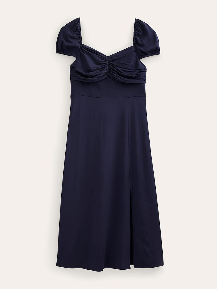 Boden Blue Cap Sleeve Bias Tea Dress - Image 5 of 5