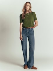 Boden Green Sophie Puff Sleeve T-Shirt - Image 1 of 6