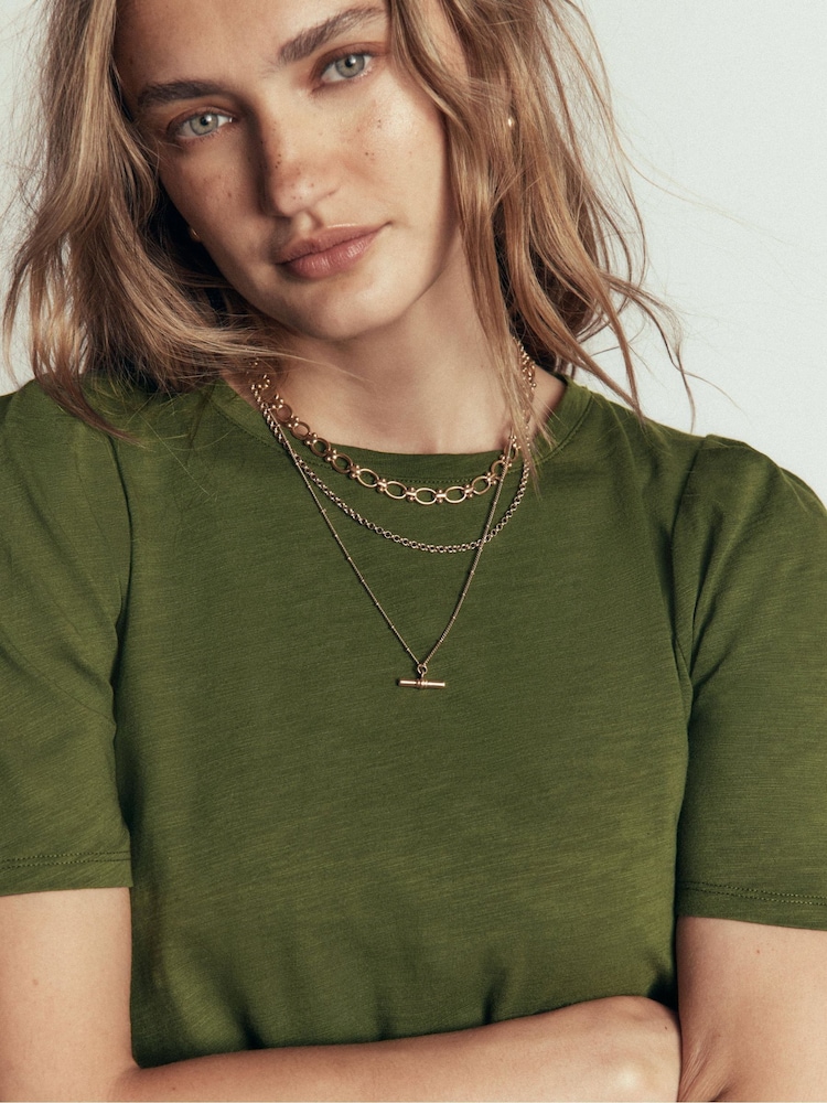 Boden Green Sophie Puff Sleeve T-Shirt - Image 2 of 6