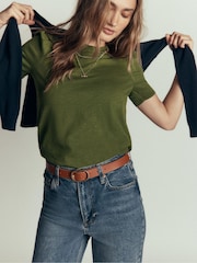 Boden Green Sophie Puff Sleeve T-Shirt - Image 4 of 6