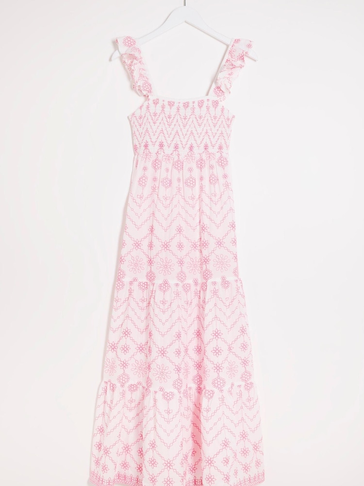 Figleaves Pink Frida Embroidered Maxi Beach Dress - Image 5 of 5 Figleaves Pink Frida Embroidered Maxi Beach Dress - Image 5 of 5