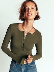 Футболка Henleys в рубчик с длинными рукавами Boden - Изображение 5 7