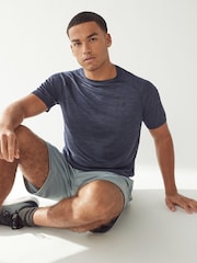 Under Armour Blue Tech Textured T-Shirt - Image 1 of 8
