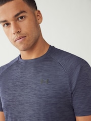 Under Armour Blue Tech Textured T-Shirt - Image 5 of 8