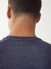 Under Armour Blue Tech Textured T-Shirt - Image 6 of 8