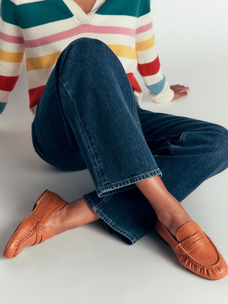 Boden Brown Super Soft Flexi Loafers - Image 1 of 5