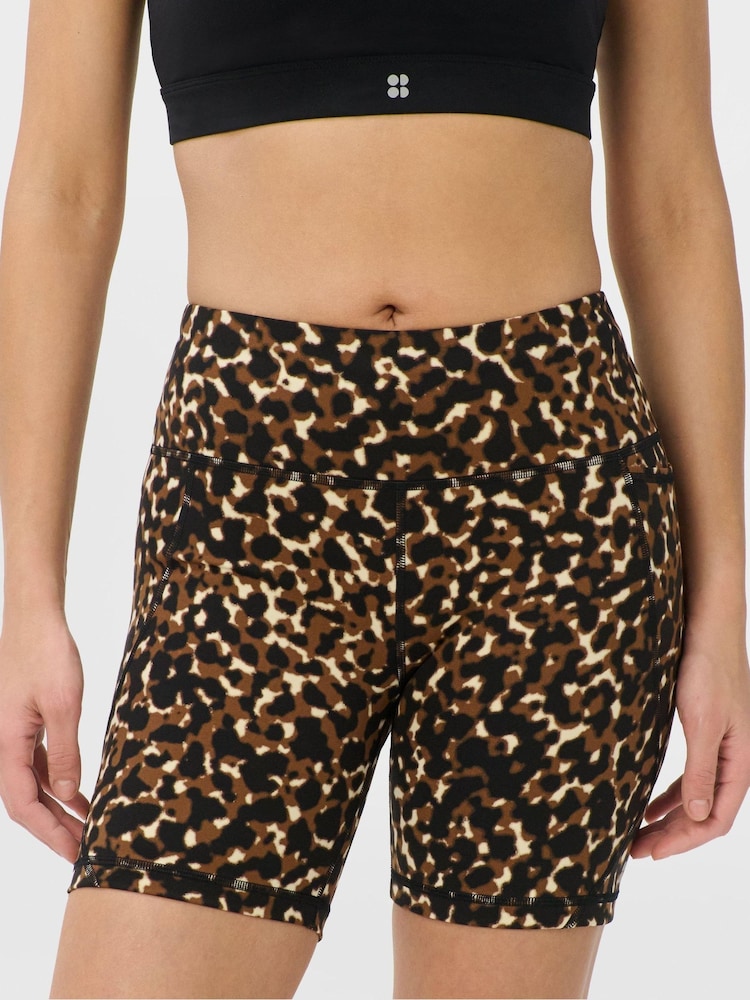 Sweaty Betty Brown Power 6" Biker Shorts - Image 1 of 8