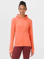 Sweaty Betty Orange Pro Run Zip Up Hoodie - Image 3 of 5