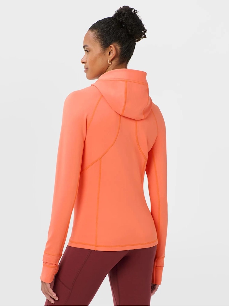 Sweaty Betty Orange Pro Run Zip Up Hoodie - Image 5 of 5