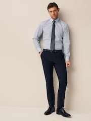 Blue Floral/Blue Textured Polka Dot Regular Fit Occasion Shirt And Tie Pack - Image 2 of 9