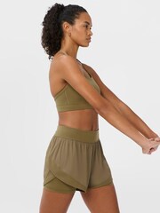Sweaty Betty Green Tempo Run Shorts - Image 2 of 8