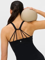 Sweaty Betty Black Ultimate Studio Strappy Back Tank Top - Image 4 of 6
