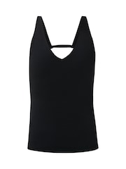 Sweaty Betty Black Ultimate Studio Strappy Back Tank Top - Image 6 of 6
