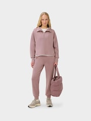 Sweaty Betty Purple Sand Wash Half Zip Crop Sweatshirt - Image 2 of 6