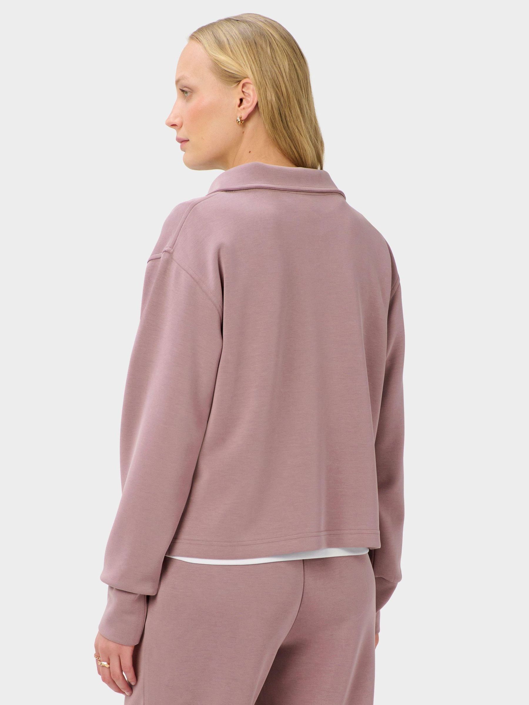 Buy Sweaty Betty Purple Sand Wash Half Zip Crop Sweatshirt from