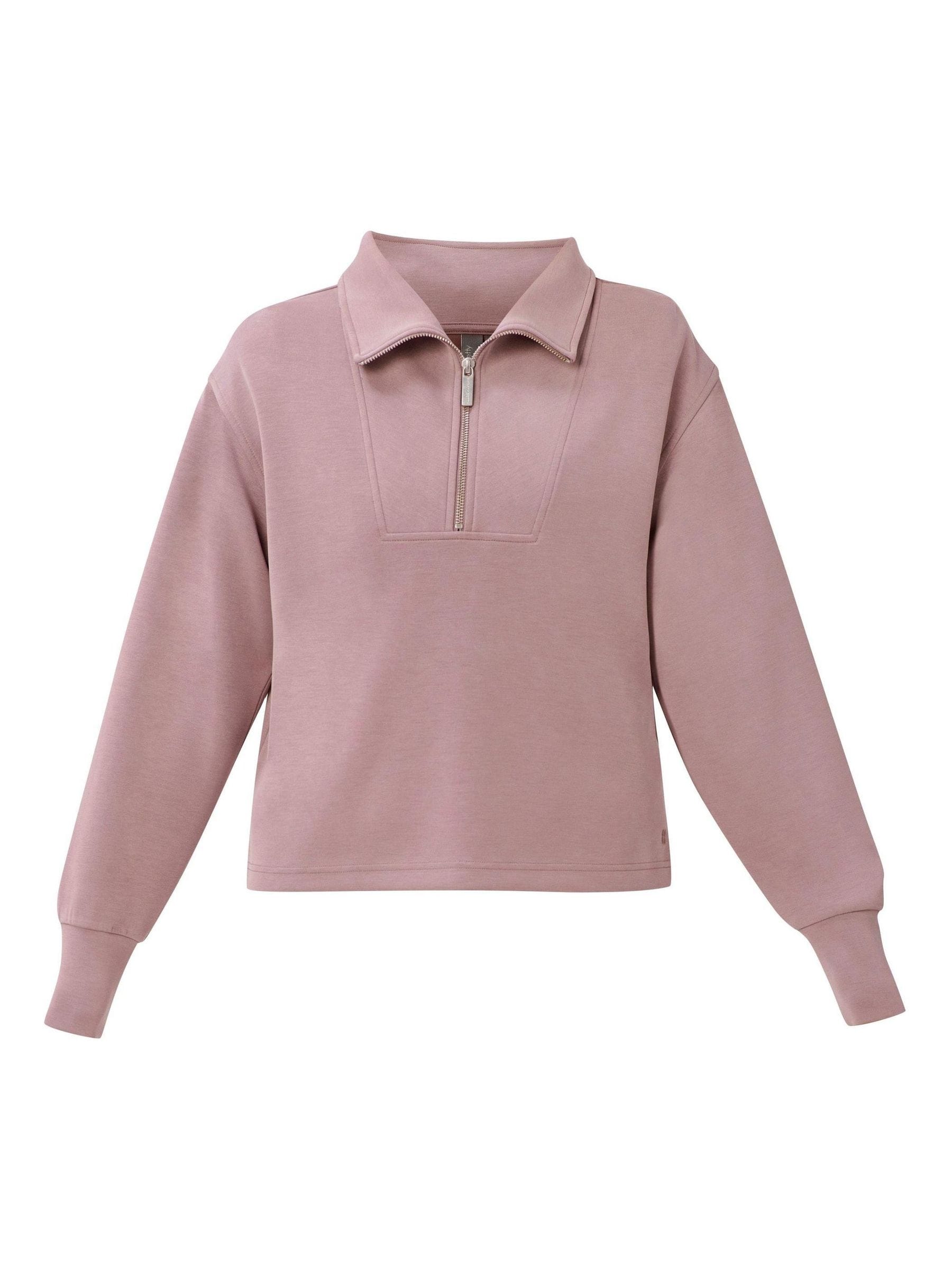 Buy Sweaty Betty Purple Sand Wash Half Zip Crop Sweatshirt from