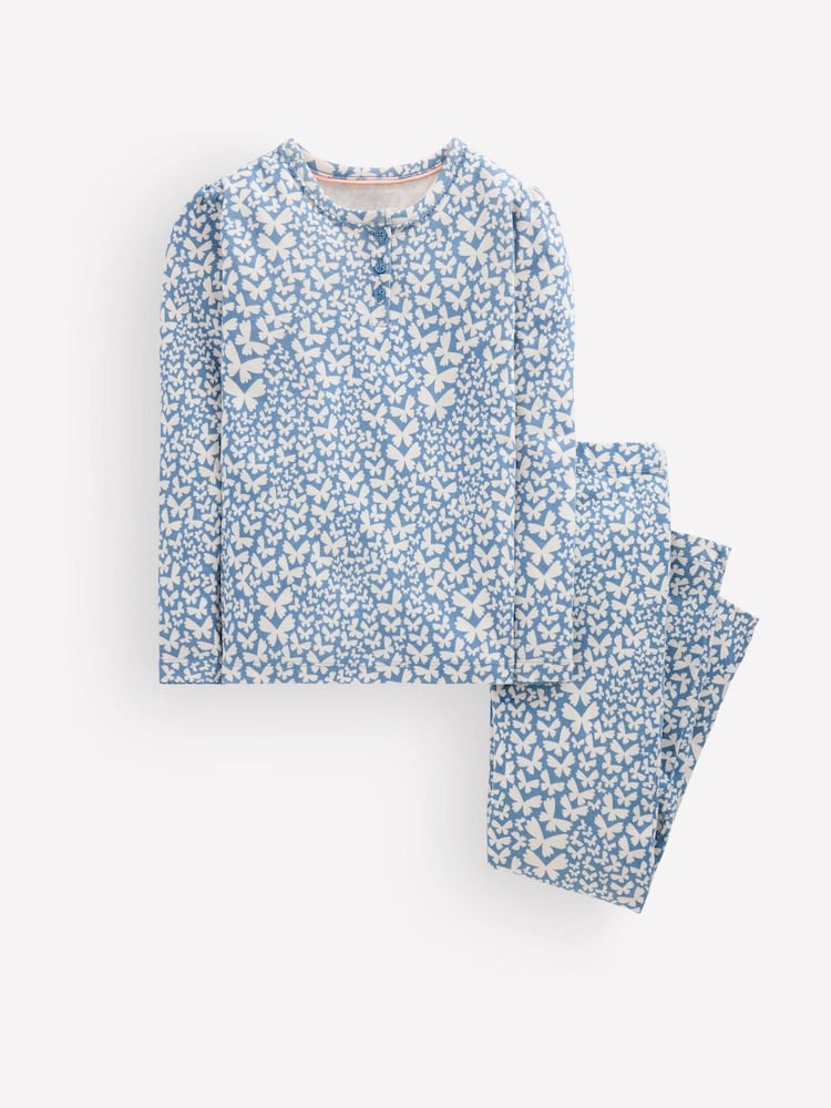 Boden Blue Snug Henley Pyjamas - Image 1 of 3 Boden Blue Snug Henley Pyjamas - Image 1 of 3