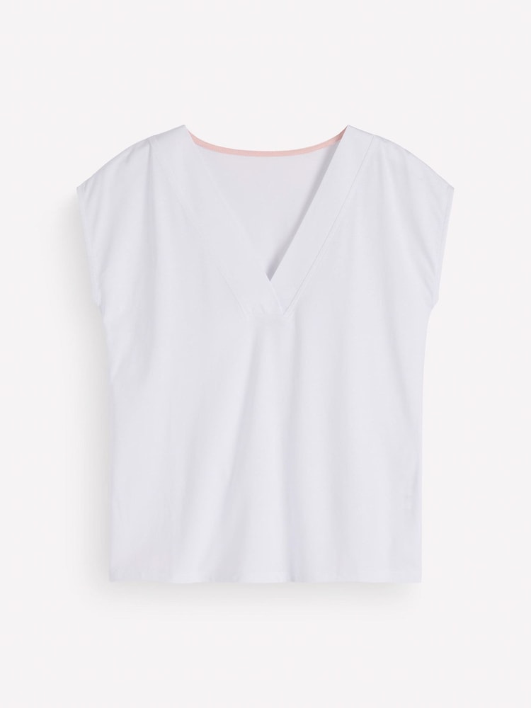 Tricou Boden Supersoft cu decolteu în V - Imaginea 5 din 5