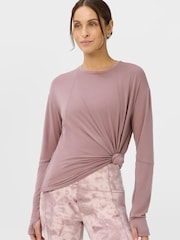 Sweaty Betty Purple Soft Flow Studio Long Sleeve Top - Image 1 of 6