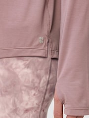 Sweaty Betty Purple Soft Flow Studio Long Sleeve Top - Image 5 of 6