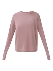 Sweaty Betty Purple Soft Flow Studio Long Sleeve Top - Image 6 of 6