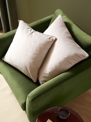 Furn Dove/Charcoal Meridian Velvet 45 x 45cm Cushion Cover - Image 2 of 6